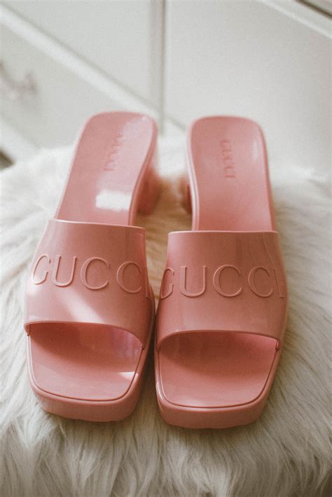 gucci rubber slide sandal review|gucci rubber slide sandals outfit.